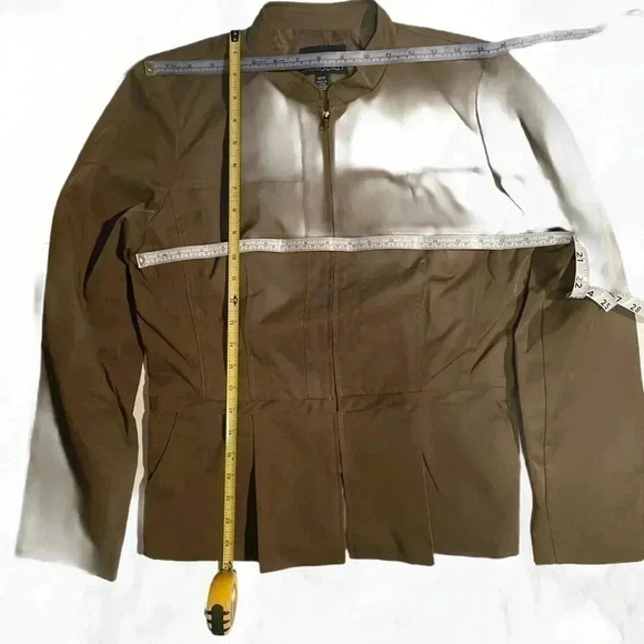 Cynthia Rowley classic style day 2 nite green waist length long sleeve blazer M - Picture 4 of 4